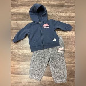 Roots hoody and Sweatpant set size 6-12 months